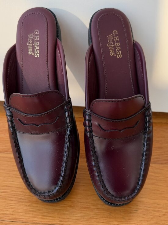G.H. Bass & Co. Shoes - Gh Bass Wynn Easy Penny Loafer Mules (6, WINE)